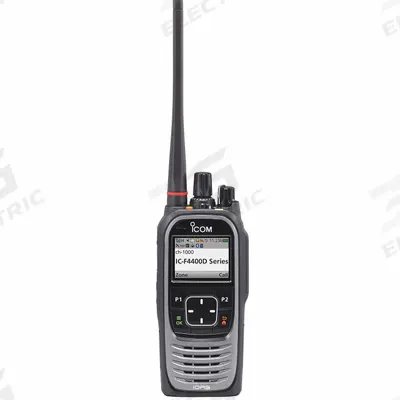 ICOM Handheld Two Way Radio: F4400D Series, UHF, Analog and Digital, NXDN, 5 W - UHF Business Radios