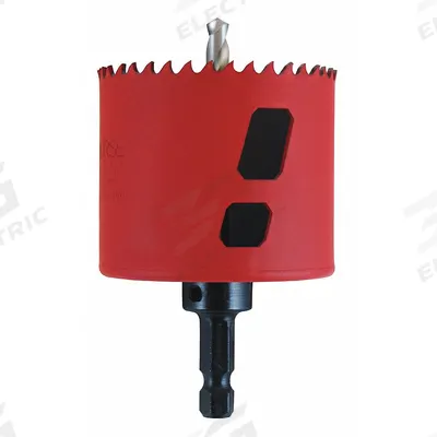 MORSE Hole Saw: 2 5/16 in Saw Dia., 5/6 Teeth per Inch, 1 7/8 in Max. Cutting Dp - Multi-Material-Cutting Hole Saws with Attached Arbor