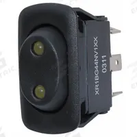 EATON Lighted Rocker Switch: 2 Positions, SPDT, On/On, Amber (MPN XR1CG44NV1XX). Key specifications — AC Contact Rating: 10 A @ 277 V; Horsepower: 3/4 hp @ 277 V; Operator Illumination: Illuminated; Terminal Connection Type: 0.25 in Quick Connect Tab; Includes Lens: Lens Included; Series: X; Displayed Brand: EATON; Manufacturer Part Number: XR1CG44NV1XX.