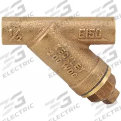 KECKLEY Y Strainer: 1/2 in, Sweat, Mesh, 0.034 in Screen Size, Bronze, Fiber, 3 3/8 in Ht (MPN 1/21SJY-BCM20M34-FTI-E). Key specifications — Brand: KECKLEY; Seal Material: Fiber; Manufacturer Part Number: 1/21SJY-BCM20M34-FTI-E; Screen Material: 304 Stainless Steel.