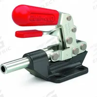 DE-STA-CO Straight Line Clamp: Flange Base Mounting, Locking Horizontal Handle, 1.28 in Arm Lg, M8 (MPN 603-MR). Key specifications — Plunger Thread: M8; Brand: DE-STA-CO.