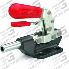 DE-STA-CO Straight Line Clamp: Flange Base Mounting, Locking Horizontal Handle, 1.28 in Arm Lg, M8 (MPN 603-MR). Key specifications — Plunger Thread: M8; Brand: DE-STA-CO.