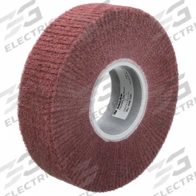SCOTCH-BRITE Finishing Flap Brush: 6 in Dia x 2 in W, 2 in Arbor, Aluminum Oxide, Fine - Surface-Conditioning Flap Wheels for All Metals