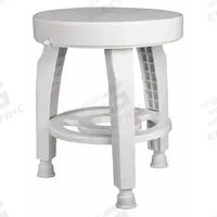 HEALTHSMART Shower Stool: Plastic, 16 in Max. Seat Wd, 400 lb Wt Capacity (MPN 522-9810-1900)