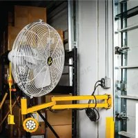 JAN FAN Mounted Fan: 24 in Blade Dia, 1/4 hp Motor Horsepower, 2 Speeds, Non-Oscillating, Steel, ETL (MPN JF-AAM24-DCS-S). Key specifications — Brand: JAN FAN; Number of Speeds: 2; Voltage: 115 V.