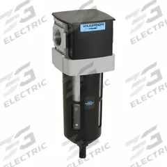 WILKERSON Filter: Particulate, 3/4 in NPT, 5 micron, 145 scfm, 150 psig Max Op Pressure, Auto Drain (MPN F28-06-SG00B). Key specifications — attr110055: 28; attr110008: WILKERSON.