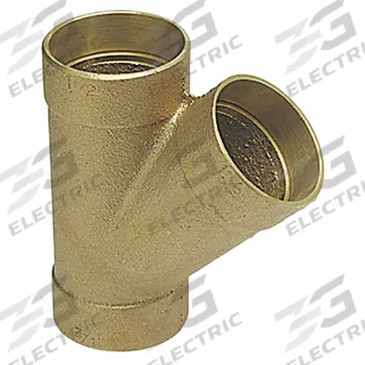 NIBCO Sweat Fitting Tee: 2 in CTS x 2 in CTS x 1 1/2 in CTS, Cup x Cup x Cup - Drain, Waste & Vent Wrot Copper & Bronze Tube Fittings