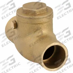 APPROVED VENDOR Swing Check Valve: Swing, Inline Valve Body, 3/4 in Pipe Size, Sweat x Sweat, Brass (MPN 10F329). Key specifications — Brand: APPROVED VENDOR.