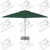 CALIFORNIA UMBRELLA Outdoor Umbrella: Forest Green, Aluminum/Steel, Hand Crank, Silver (MPN SOLA118001-6037). Key specifications — Brand: CALIFORNIA UMBRELLA; Canopy Color: Forest Green; Includes Base: Yes; Includes Lights: No; Opening Mechanism: Hand Crank; Pole Material: Steel.