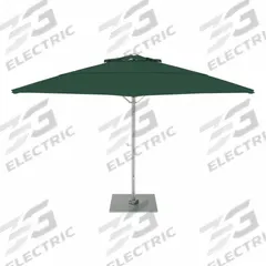 CALIFORNIA UMBRELLA Outdoor Umbrella: Forest Green, Aluminum/Steel, Hand Crank, Silver (MPN SOLA118001-6037). Key specifications — Brand: CALIFORNIA UMBRELLA; Canopy Color: Forest Green; Includes Base: Yes; Includes Lights: No; Opening Mechanism: Hand Crank; Pole Material: Steel.