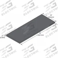 Shelf: 42 in Overall Lg, 16 in Overall Wd, 1 in Overall Ht, Phenolic, Black (MPN GRPS1642). Key specifications — Material: Phenolic; Brand: INSTOCK.