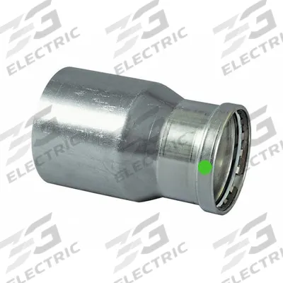 VIEGA PROPRESS Crimp Fitting: 3 in CTS x 2 in CTS Size, Straight, FTG x Press-fit - Potable Water Stainless Steel Press Tube Fittings