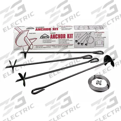 ARROW Anchor: 4 in x 4 in x 30 in, Not Adj, Black, Anchoring Building - Anchor Kits for Steel Sheds