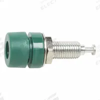 POMONA Banana Jack: 1 1/4 in Lg, 15 A Max Current Measurement, 2,500 V Max Volt Measurement (MPN 1581-5). Key specifications — Manufacturer Part Number: 1581-5; Brand: POMONA; Color: Green.