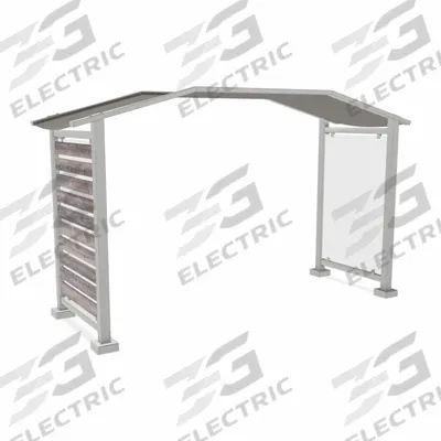 GHENT Outdoor Collaboration Unit: Glass, White, Silver, Awning/Canopy/Mounting Hardware - Furnishings, Appliances and Hospitality
