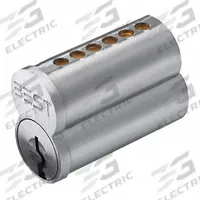 BEST Interchangeable Core Cylinder: Cylindrical, SFIC, Chrome (MPN 1C6G1626). Key specifications — Brand: BEST; Lock Assembly Type: Cylindrical; Cylinder Core Type: Small Format Interchangeable Core Cylinder; Keyway Type: G; Number of Pins: 6.