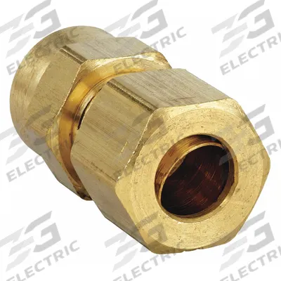 PARKER Compression Fitting Adapter: 3/8 in OD x 1/8 in Pipe Fitting Size, Compression x FNPTF - Standard Sleeve Brass Compression Fittings