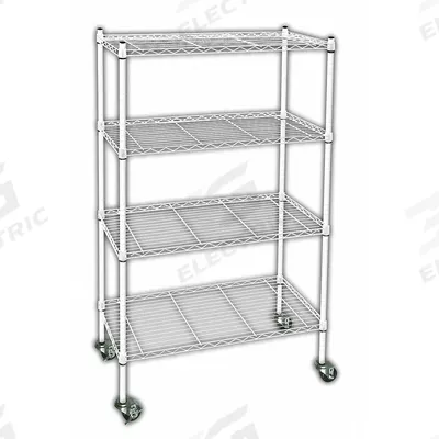 APPROVED VENDOR Wire Shelving Unit: 60 in x 24 in x 68 in, Dry, Split Sleeve, 4 Shelves - Mobile Wire Shelving for Dry Use