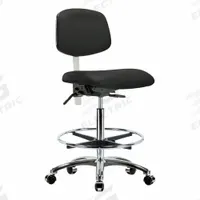 Cleanroom Task Chair: Vinyl, Armless, Ht Range 26 1/4 in to 36 in, 18 1/2 in Seat Wd, 17 in Seat Dp (MPN BR-NCR-VHBCH-CR-T1-A0-CF-CC-8540). Key specifications — Foot Support: Yes; Back Tilt Backward: 13.5°; Back Tilt Forward: 10.5°; Base Material: Aluminum; Brand: APPROVED VENDOR; Product Type: Cleanroom Task Chair; Cleanroom Class: ISO 5; ESD-Safe: Not ESD Safe.