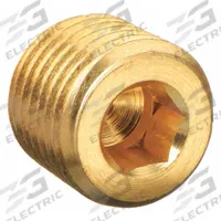 PARKER Plug: Cored Plug, Bright C36000 Brass, 1/8 in, NPT Threaded, 5,600 psi, 5/16 in Lg (MPN 2 PHH-B). Key specifications — Maximum Operating Pressure: 5,600 psi.