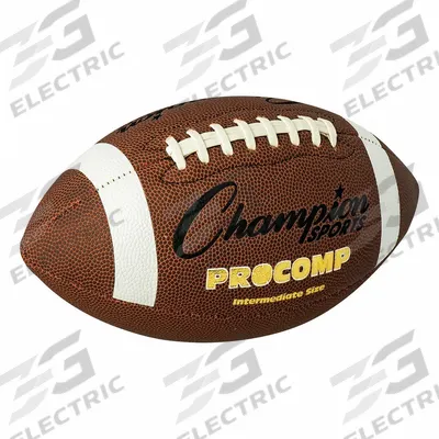 CHAMPION SPORTS Football: Brown, Composite, Intermediate Size Football - Footballs