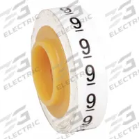 3M Wire Marker Tape Refill: 9, Black on White, 576 Labels, Polyester Film, -40°F to 250°F (MPN SDR-9). Key specifications — Legend: 9; Label Material: Polyester Film; Brand: 3M; Color: Black on White.