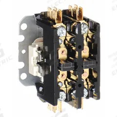 SQUARE D Definite Purpose Magnetic Contactor: 2 Poles, 120V AC, 40 A, Non-Reversing (MPN 8910DP42V02). Key specifications — Brand: SQUARE D; Coil Voltage: 110/120V AC; Contactor Style: HVACR Definite Purpose Contactor; Terminal Connection Type: Quick-Disconnect Terminals; Maximum Voltage Rating: 600V AC; Series: 8910 Series Type DP; Phase: Single; Main Pole Contact Form: 2NO.
