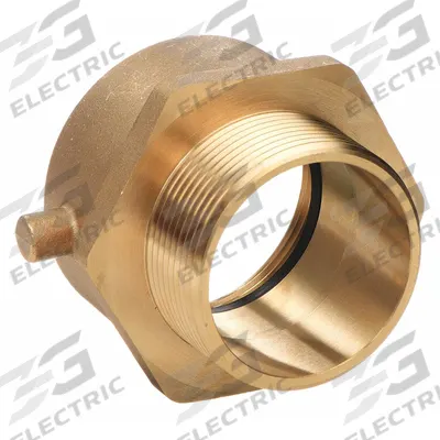 MOON AMERICAN Fire Hose Adapter: 2 1/2 in Compatible Pipe Size, NH x NH, Straight, Brass - Brass Swivel Fire Hydrant & Standpipe Adapters