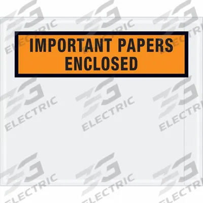 APPROVED VENDOR Packing List Envelopes: 12 in x 10 in, Important Papers Enclosed, Orange - Printed Packing List Envelopes