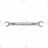 MILWAUKEE Flare Nut Wrench: Chrome Vanadium Steel, Chrome, 16 mm_18 mm Head Size, 8 in Overall Lg (MPN 45-96-8354). Key specifications — attr309723: No; attr309730: Chrome; attr309729: Chrome Vanadium Steel; attr324937: MILWAUKEE.