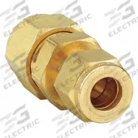 PARKER Compression Fitting Union: 3/8 in OD x 1/4 in OD Size, Compression x Compression, Brass (MPN 6RU4-B). Key specifications — Compatible Fitting Brands: Parker A-LOK; Brand: PARKER.