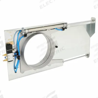 AMERICAN BLOWER SUPPLY Blast Gate: 14 in Duct, Galvanized Steel Blade, Cast Aluminum Body - Pneumatic Blast Gates