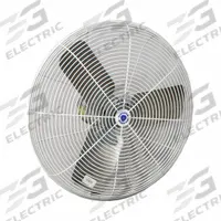 SCHAEFER Mounted Fan: 20 in Blade Dia, 115V AC, 1/4 hp Motor HP, Ceiling/Floor/Wall Mount (MPN 20CFO). Key specifications — Brand: SCHAEFER; Voltage: 115V AC; Number of Speeds: 2; Fan Mounting Location: Wall; Oscillation: Non-Oscillating; Mounting Type: Bracket.
