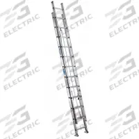 WERNER Extension Ladder: 24 ft Ladder Size, Aluminum, 225 lb Load Capacity, 34 lb Wt, 2 Sections (MPN D1224-2). Key specifications — Color: Silver; Brand: WERNER; Included Features: Rope and Pulley; Removable Fly: Removable.