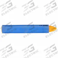 TRU-FLATE Tire Marking Crayon: Tire Crayon, Yellow, Wax, 4 5/8 in Overall Lg, 1/2 in Overall Wd (MPN 17-236). Key specifications — Brand: TRU-FLATE; Color: Yellow; Material: Wax.