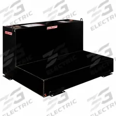 Transfer Tank: Black, L-Shape, 110 gal Capacity, Steel, 12 ga Thick, Powder-Coated (MPN 362-5-02). Key specifications — For Use With: Diesel Fuel; Brand: WEATHER GUARD.