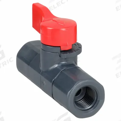 ASAHI Manual Two-Way Ball Valve: 1/4 in, PVC, Straight, 150 psi Max. Pressure (CWP) - PVC Ball Valves