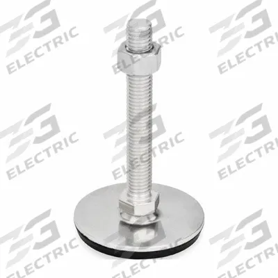 JW WINCO Male-End Leveling Mount: Swiveling Stud, 1/2"-13 Thread Size, 1.97 in - Non-Skid Male Leveling Mounts