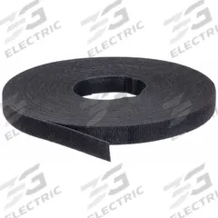 VELCRO BRAND Perforated Back to Back Strap: 75 ft Lg, 0.75 in Wd, 50 lb Tensile Strength, Black (MPN 340X3K1WP/25). Key specifications — Material: Polypropylene; Color: Black.