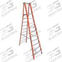 LOUISVILLE LADDER Platform Stepladder: 10 ft Ladder Size, Fiberglass, 300 lb Load Capacity, 59 lb Wt (MPN FXP1710). Key specifications — Brand: LOUISVILLE LADDER; Included Features: Impact-Resistant Bracing.