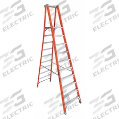 LOUISVILLE LADDER Platform Stepladder: 10 ft Ladder Size, Fiberglass, 300 lb Load Capacity, 59 lb Wt (MPN FXP1710). Key specifications — Brand: LOUISVILLE LADDER; Included Features: Impact-Resistant Bracing.