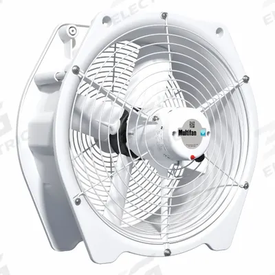 MULTIFAN Mounted Fan: 18 1/2 in Blade Dia, 115V AC, 1/3 hp Motor HP - Corrosion-Resistant Industrial Wall-Mount Fans