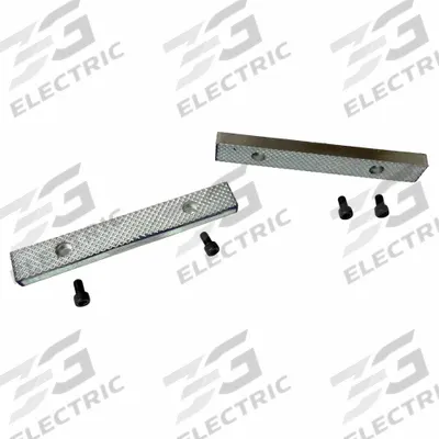 PALMGREN Standard Jaw Plate Kit: Steel, For 6 in Vise Jaw Wd, Fasteners, Works with 19D153 - Screw-In Vise Jaw Caps