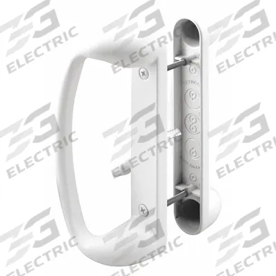 PRIME-LINE Sliding Door Lock: 2 1/2 in Lg, 1 in Wd - Recessed Handles for Sliding Doors