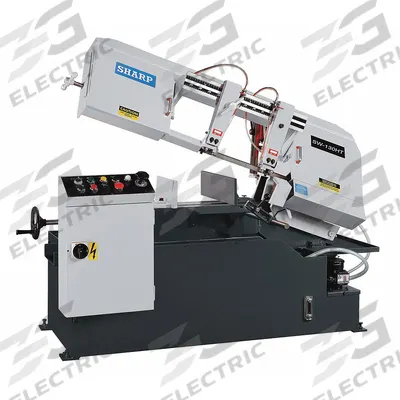 SHARP Band Saw: 15 in x 25 9/16 in, 66 to 330 SFPM, 30°, 45°, 90°, 17.0 A, 3 Phase - Mitering Manual Horizontal Band Saws