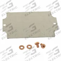 HAMMOND Inner Panel: Back Panel Panel, 3.82 in Overall Ht, 2.44 in Overall Wd, Steel, Galvanized (MPN 1590ZGRP082PL). Key specifications — Panel Style: Back Panel; Brand: HAMMOND; Finish: Galvanized; Manufacturer Part Number: 1590ZGRP082PL; Material: Steel.