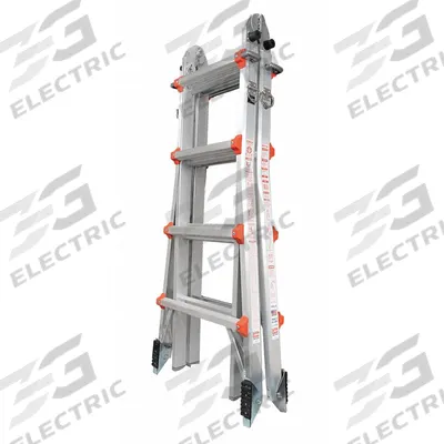 LITTLE GIANT Combination Ladder: 6 Configurations, Aluminum, 300 lb Load Capacity - All Configuration Multifunction Ladders