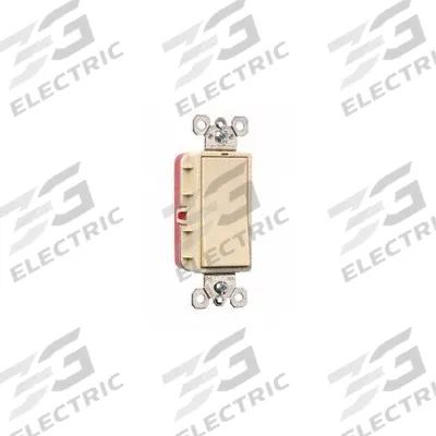 PASS & SEYMOUR Wall Switch: Rocker Switch, Single Pole, Maintained, Ivory - Rocker Wall Switches