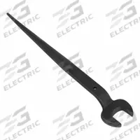 KLEIN TOOLS Spud Wrench w/Hole: Alloy Steel, Black Oxide, 2 1/2 in Head Size, 9/16 in Head Thick (MPN 3212TT). Key specifications — attr309910: Black Oxide; attr309909: Alloy Steel; attr324944: KLEIN TOOLS.