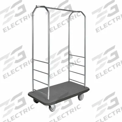 CSL Bellman Cart: 1 in Frame Dia, 43 in Overall Lg, 23 in Overall Dp, 72 1/2 in Overall Ht - Easy-Mover Bellman Carts
